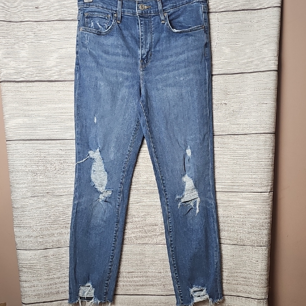 Levi's 724 High Rise Straight Ankle Jeans Size 28